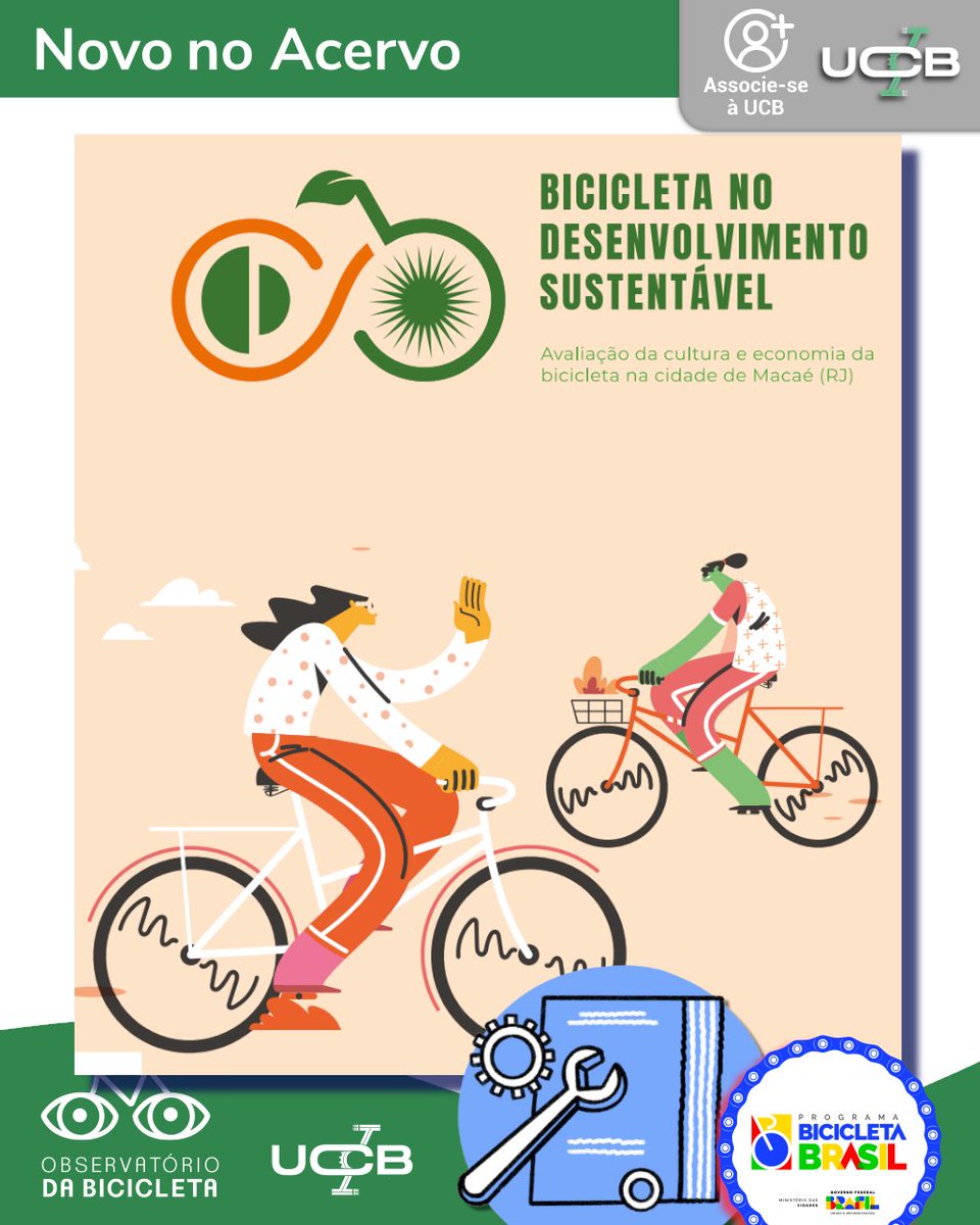 ucbrasil's tweet photo. 🛠🚲 BICICLETA NO DESENVOLVIMENTO SUSTENTÁVEL 🚲📒

➡ 𝗔𝗰𝗲𝘀𝘀𝗲 o manual em https://t.co/QqtuT9ejrs

#UCB #ObservatórioDaBicicleta #ObservaBici #bicicleta #ciclomobilidade #acervo #publicação #manual https://t.co/dfzQmfa4Rf