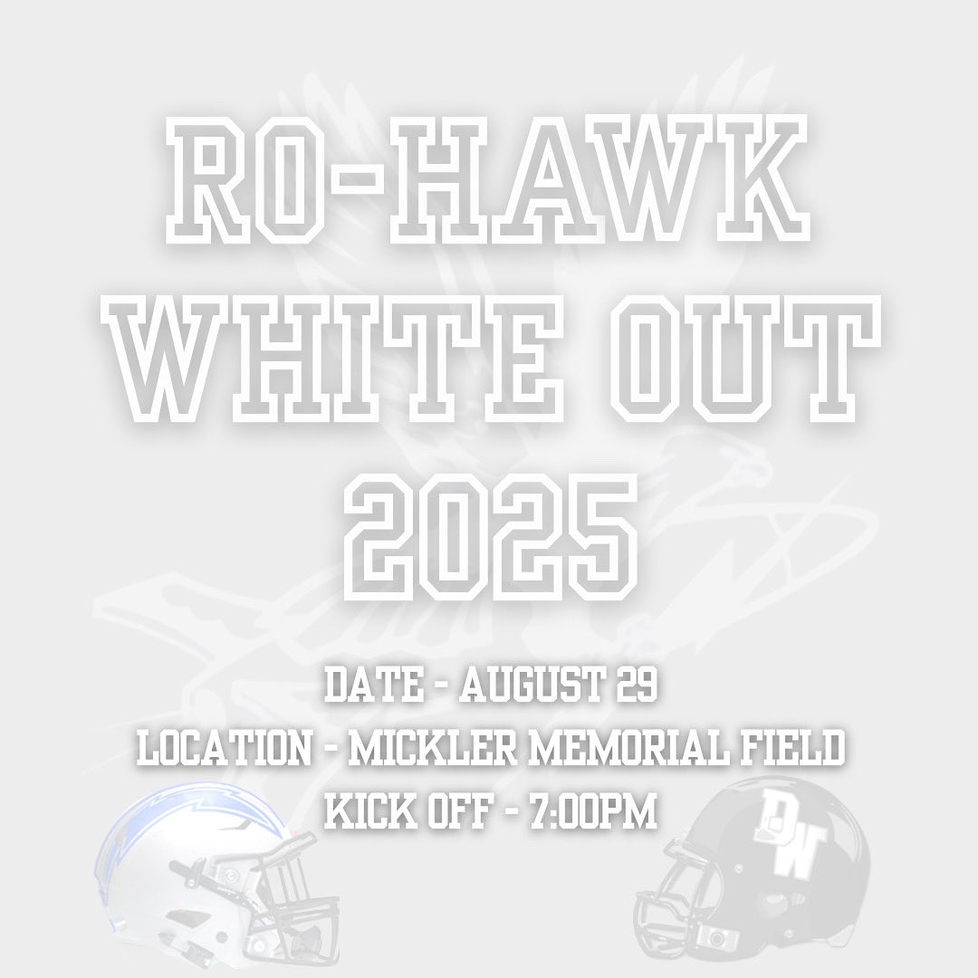 Bleachers packed.
Fans loud.
White everywhere.
Ro-Hawk football is back.
#FridayNightLights #WhiteOutWave #PackTheStands #MeetUsAtTheMick #WhiteOut2025 #FlyFightWin⚡️💙📣🦅
