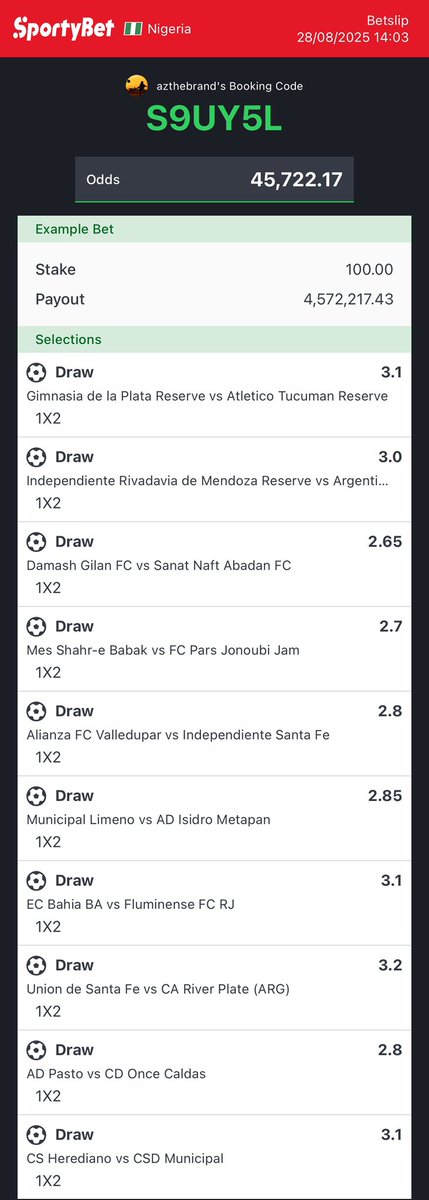 10/10 FT X - 45k odds⚽️🍀
Play | Edit | Ignore 🔞

S9UY5L