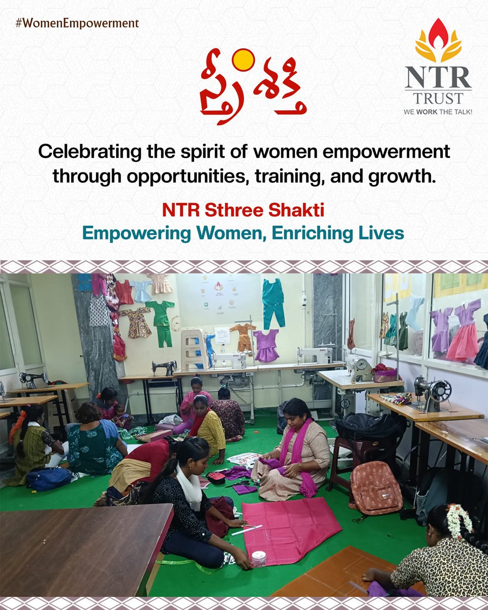 ntrtrust's tweet image. Every empowered woman is a torchbearer of change &amp;amp; that is the essence of  NTR Sthree Shakthi 🔥⚡

Empowering women is empowering generations 💫

#NTRTrust #SthreeShakthi