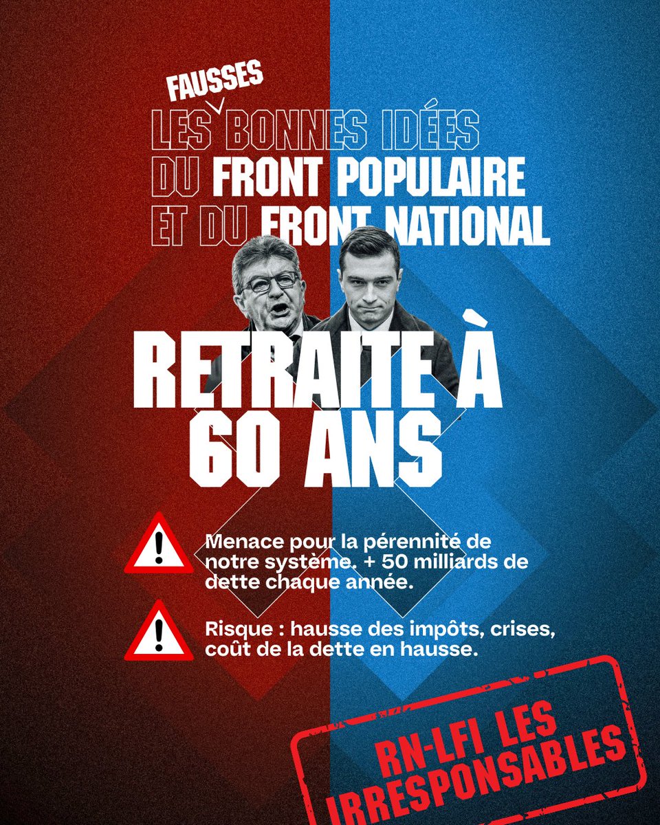 les irresponsables : <a href="/J_Bardella/">Jordan Bardella</a> <a href="/JLMelenchon/">Jean-Luc Mélenchon</a>