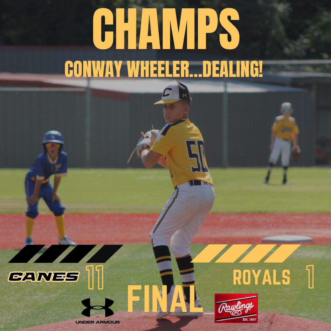 0 ER and kid throwing ⛽️. Bats were 🥵. Congrats Canes SE 10U Oxford!