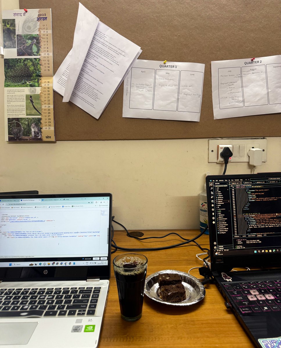 Trying to learn basic coding. Must say it’s fun. 

In picture- black coffee &amp; yummiest brownie made by <a href="/Malvikaggarwal/">Malvika</a>