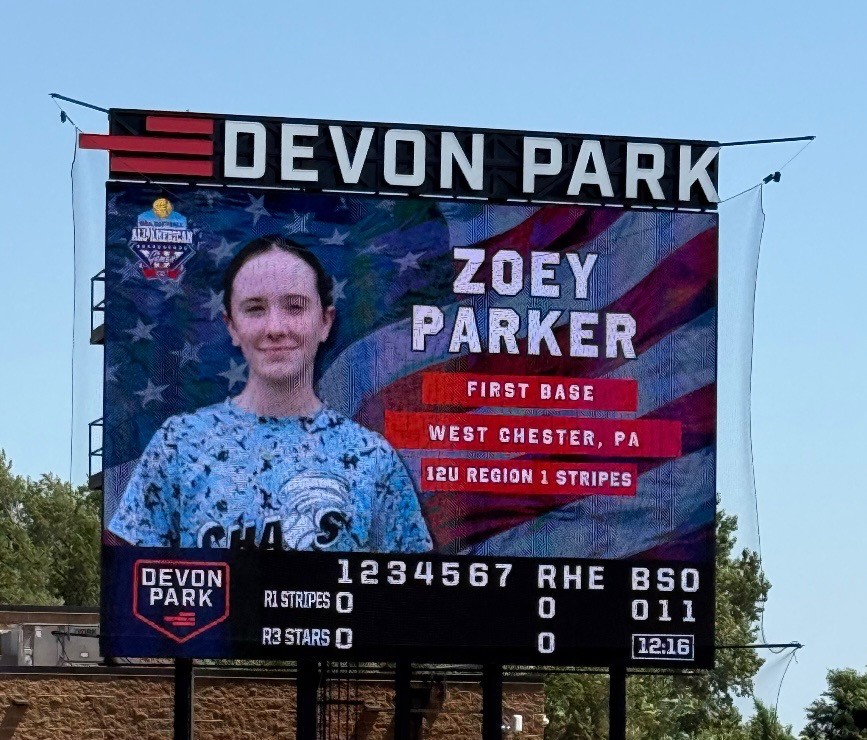 PA Chaos 2012 - Parker (@pachaos2012) on Twitter photo Congrats to <a href="/ZoeyParker_2030/">Zoey Parker</a>  who was out in Oklahoma City for the 12u USA All American Games a few weeks ago! What an experience! 🇺🇸 🌪️
<a href="/ExtraInningSB/">EXTRA INNING SOFTBALL</a> <a href="/LineDsoftball/">Line Drive Media</a> <a href="/PA_recruit/">Pennsylvania Softball Prospects</a> <a href="/CoastRecruitsSB/">Coast Recruits 🥎</a> <a href="/IHartFastpitch/">I❤️Fastpitch</a> <a href="/SoftballPros/">CollegeSoftballProspects</a>
<a href="/PAChaosFastptch/">PAChaos</a> Congrats to <a href="/ZoeyParker_2030/">Zoey Parker</a>  who was out in Oklahoma City for the 12u USA All American Games a few weeks ago! What an experience! 🇺🇸 🌪️
<a href="/ExtraInningSB/">EXTRA INNING SOFTBALL</a> <a href="/LineDsoftball/">Line Drive Media</a> <a href="/PA_recruit/">Pennsylvania Softball Prospects</a> <a href="/CoastRecruitsSB/">Coast Recruits 🥎</a> <a href="/IHartFastpitch/">I❤️Fastpitch</a> <a href="/SoftballPros/">CollegeSoftballProspects</a>
<a href="/PAChaosFastptch/">PAChaos</a>