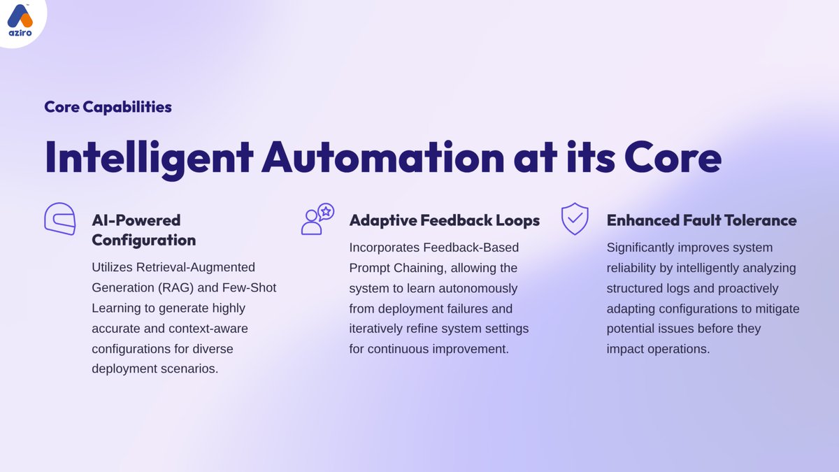 AziroTech's tweet image. With LADs (Leveraging LLMs for AI-Driven DevOps), teams can automate complex configurations, build adaptive feedback loops, and enhance fault tolerance — all while cutting manual effort and optimizing cloud resources.

#LLMs #Aziro #AziroTechByte