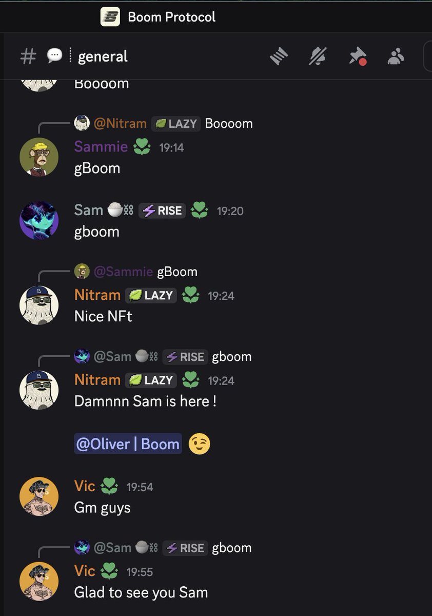 boom_protocol's tweet image. Even though the 100 badges are gone, don't sleep on the waitlist signup, it's still open.
Our Discord's always buzzing, so come chat with us 🗣️
gBoom