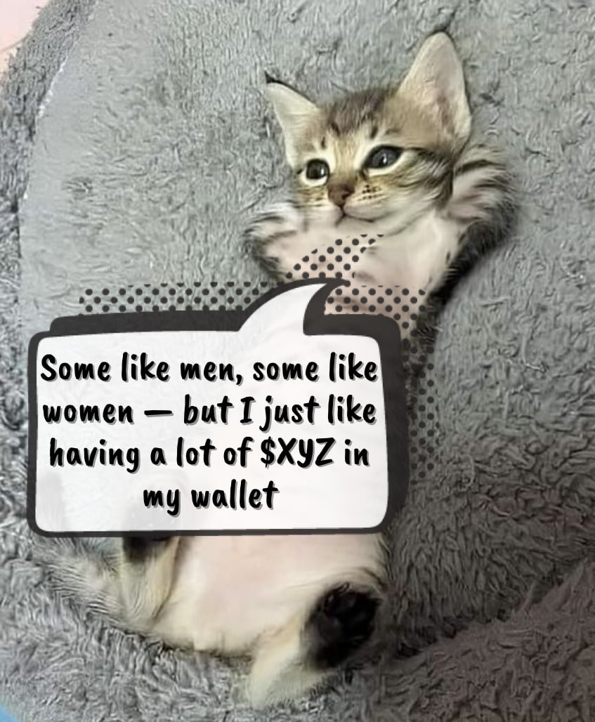 Love comes and goes…but $XYZ in your wallet stays forever❤️