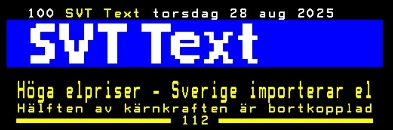 Nej <a href="/svtnyheter/">SVT Nyheter</a>! Ni har fel. Hälften av hälften av kärnkraften är bortkopplad. Den första hälften lade svensk Vänster ner i förtid. Det är därför vi har otillräcklig redundans. Särskilt om det samtidigt inte blåser. Allt detta missade ni och övriga nyhetsredaktioner att granska.