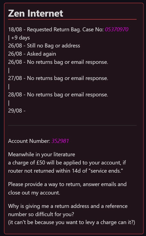 Transmitthis's tweet photo. @zeninternet @ZenInternetHelp 
Case No 05370970
Account 352981

How to annoy a long standing customer with the very last interaction... https://t.co/qD5JST8EPZ