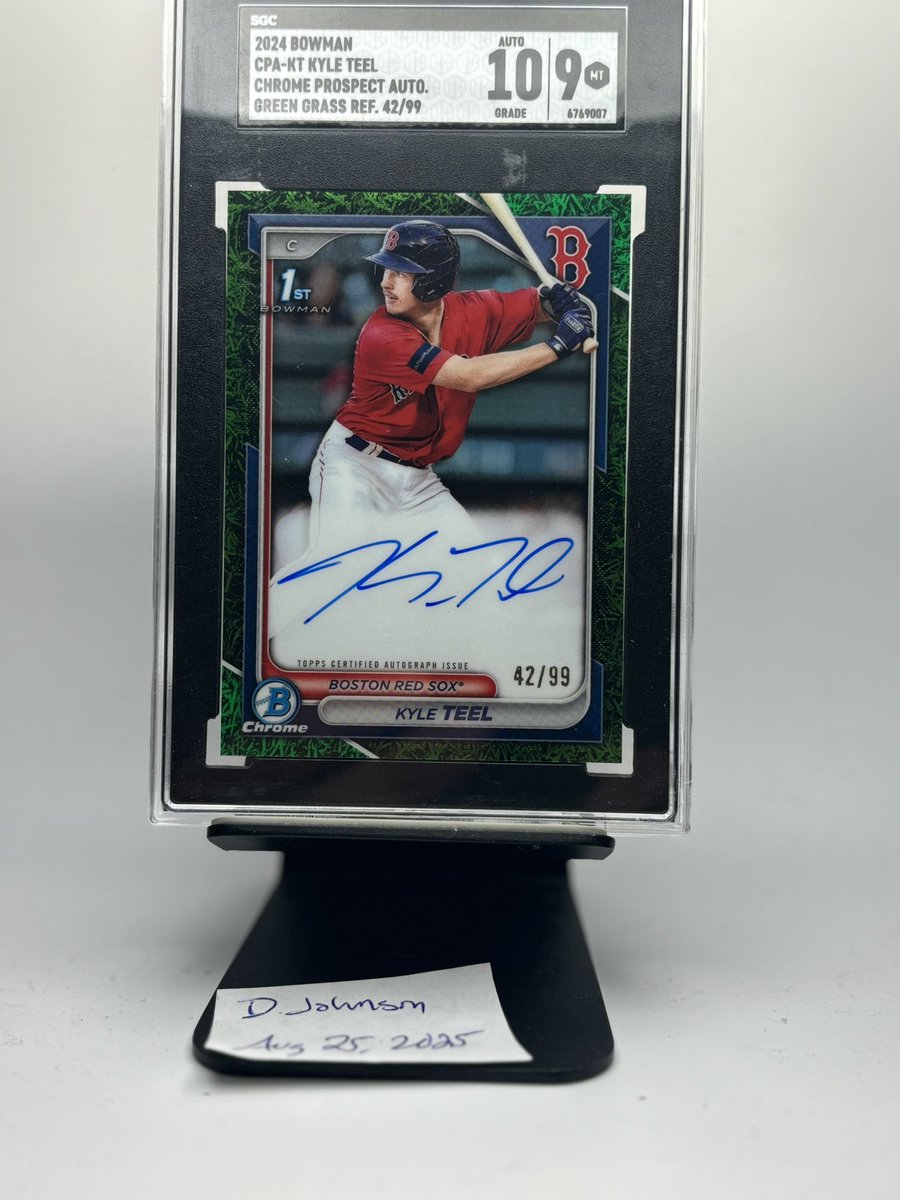 RCCardsLA's tweet photo. @NoHustleSports Soto 90
Teel 115
Bleis 60 
Xander 30

Shipping  is $5 https://t.co/MlOhiRtUJR