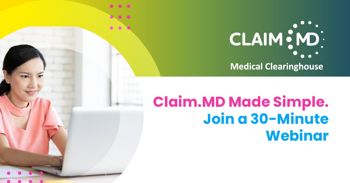 It’s time to rethink what a clearinghouse should be.

Whether you’re a payer or provider, this session will show how the right clearinghouse partner can reduce friction and improve results.

Register here: claim.md/webinar