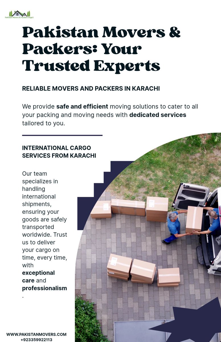 PakistanMovers's tweet photo. 🏠 Moving soon? Make it hassle-free with the most reliable Packers and Movers in Karachi! 🚚
+923359922113
https://t.co/ISwSSCYu2b

#KarachiMovers #PackersAndMovers #HomeShifting #OfficeShifting #InternationalCargo #PakistanMovers #ReliableMoving #StressFreeMove https://t.co/wO2xzpl2XP