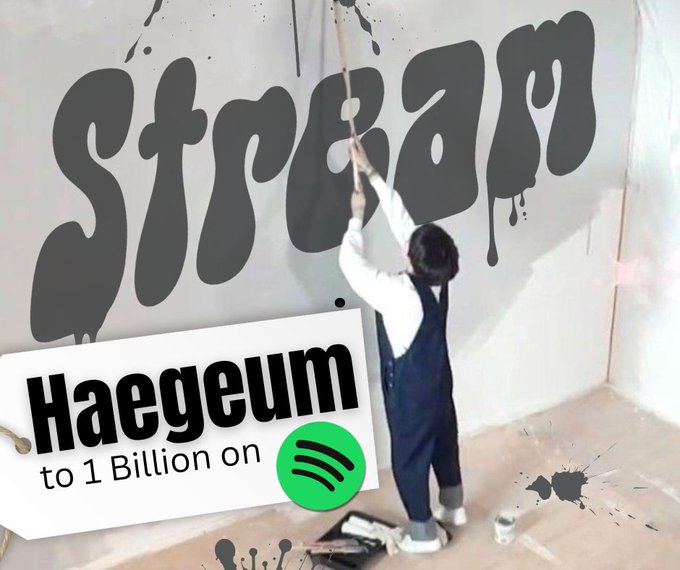 🚨 Haegeum is just 376M streams away from 1B. Let's all push harder to bring the daily streams back to 900K.

📌 A reminder that you can stream Haegeum MORE THAN 20 TIMES as it’s not currently charting on Spotify!

PANIC STREAM HAEGEUM
#HaegeumTo1Billion
#SUGA #AgustD #BTSSUGA