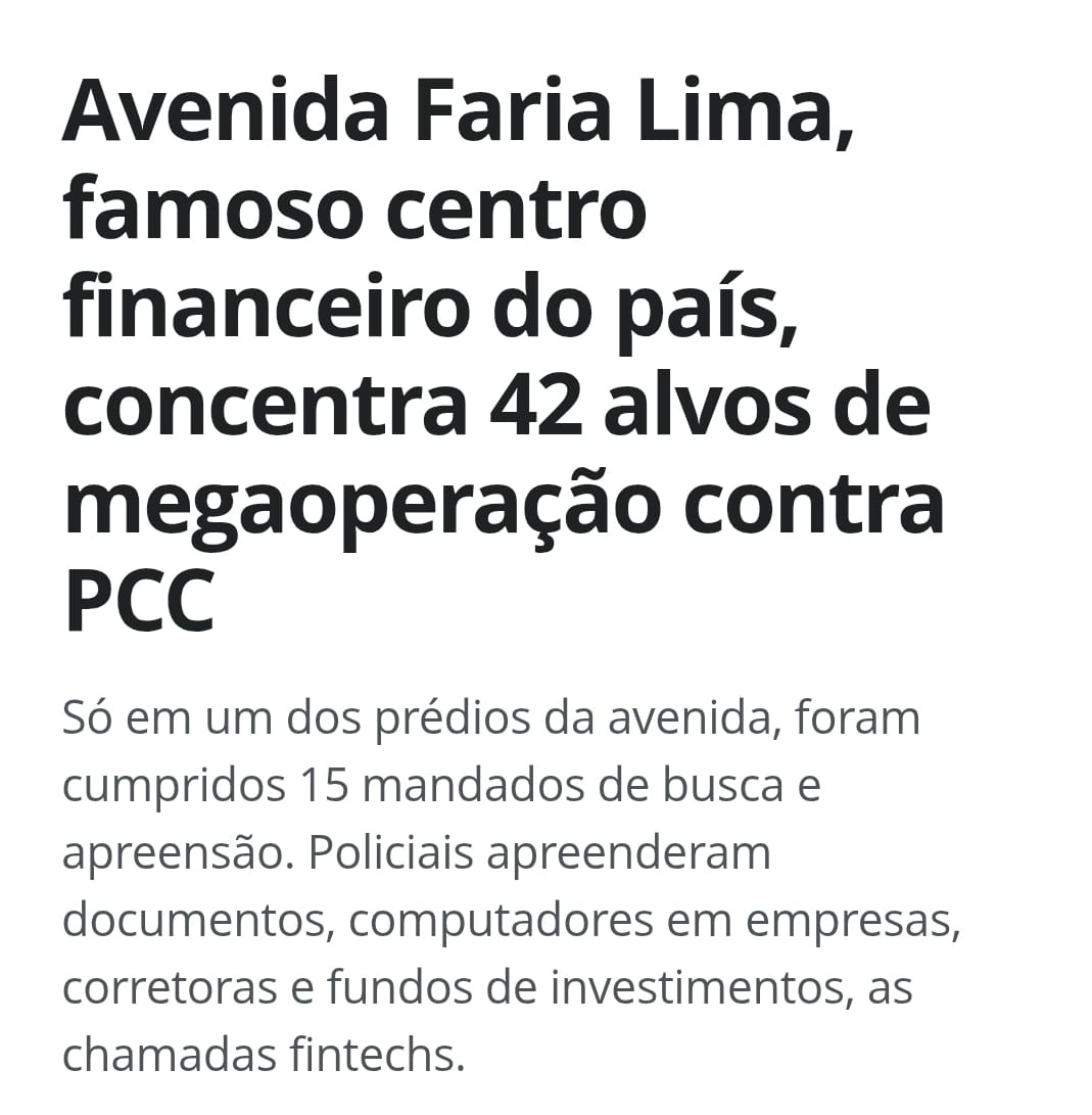 Quer dizer que o crime organizado não está na favela? Jura?