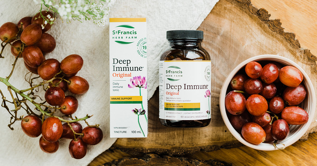 InfoNaturally's tweet image. Deep Immune® is Canada's #1 top selling natural immune tonic, blending 8 powerful therapeutic herbs that work in synergy. It has helped naturally strengthen people’s immune systems for over 30 years!