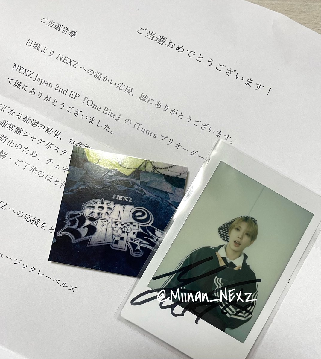 NEXZ One Bite 直筆サイン入り チェキ ユウキ NEXZ One Bite