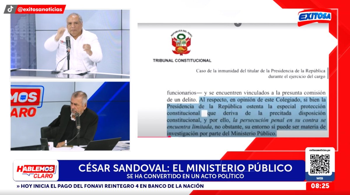 🔴🔵#AHORA | El ministro de Transportes y Comunicaciones, César Sandoval: "El Ministerio Público se ha convertido en un instrumento político, corresponde que sea reestructurado"

📻 95.5 FM 
📡 6.1 señal digital abierta 
📺 Movistar: 34 SD - 734 HD 
🌐 exitosanoticias.pe