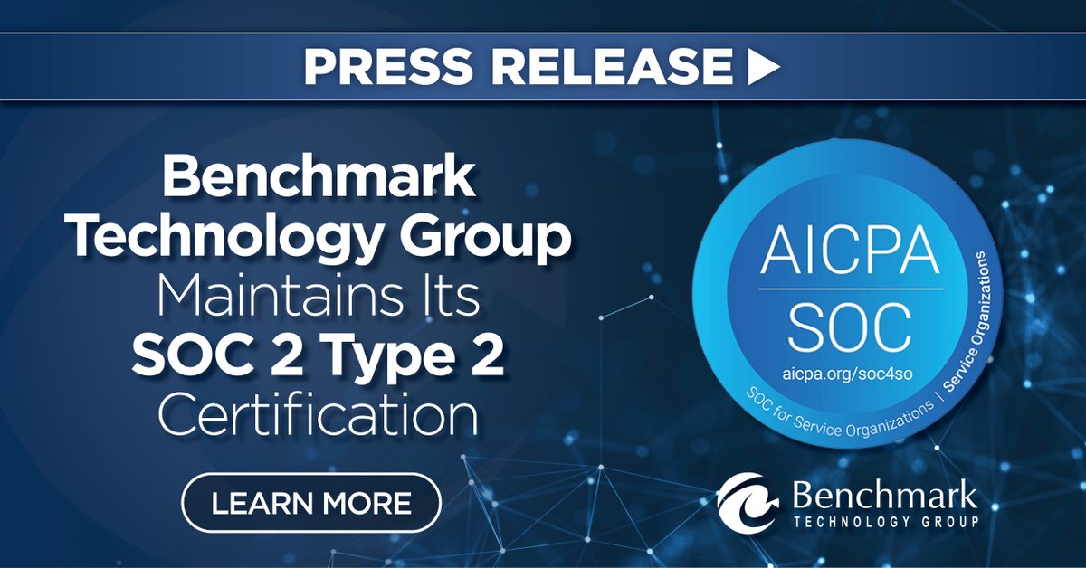 therealBTGroup's tweet image. We’re excited to share that we’ve renewed our SOC 2 Type 2 certification for security, availability, and confidentiality! 

This achievement highlights our ongoing compliance with AICPA&apos;s rigorous standards.

Read our #PressRelease 👉 ow.ly/RoZh50WNwE7.

#AICPA #SOC2Type2