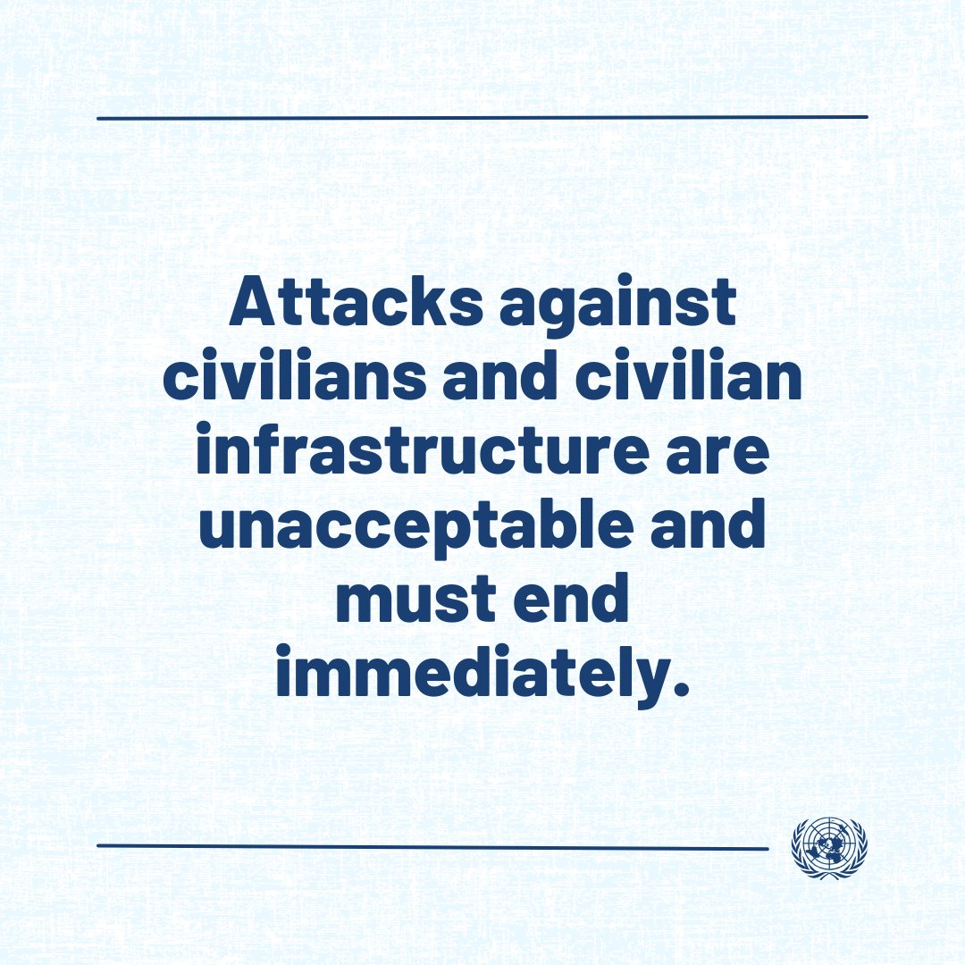 I condemn the overnight missile &amp; drone attack by Russia on Ukrainian cities, including Kyiv, which killed &amp; injured many civilians.

Attacks against civilians &amp; civilian infrastructure are unacceptable &amp; must end immediately.

I renew my call for a full, immediate &amp;