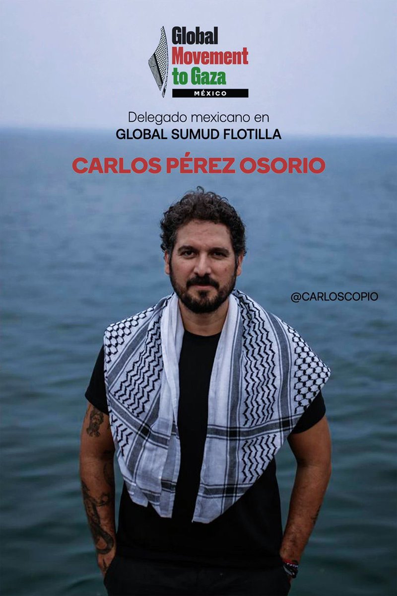 Con orgullo me uno a la <a href="/GlobalSumudF/">Global Sumud Flotilla Commentary</a> con el Global Movement to Gaza México. 

Vamos a romper el bloqueo criminal que Israel impone sobre G*aza. La esperanza de abrir un corredor humanitario es más grande que el miedo. 

#GlobalSumudFlotilla 
#GlobalMovementtoGaza
