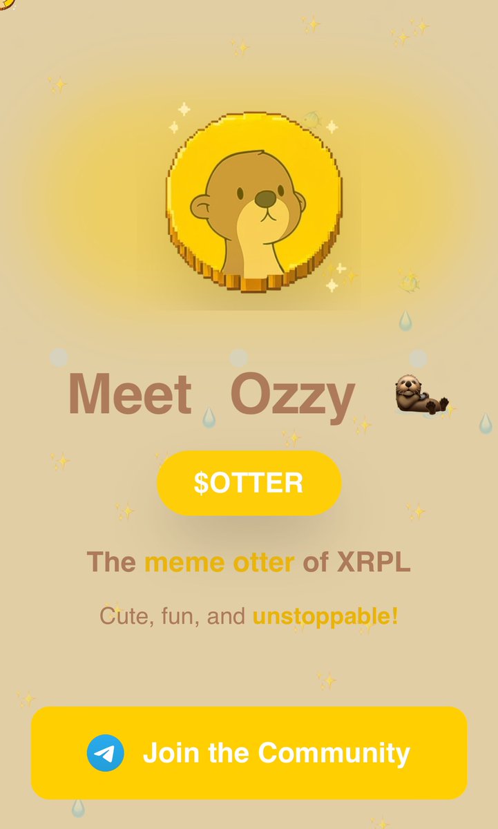 Community Made Website! The Love For Ozzy Continues To Grow On XRPL.❤️🦦

<a href="/Cryptelio_XRP/">Cryptelio</a> Is The Designer Of The Website! Go Show Him Some Love Too $OTTER Family! 

ozzyotter.netlify.app