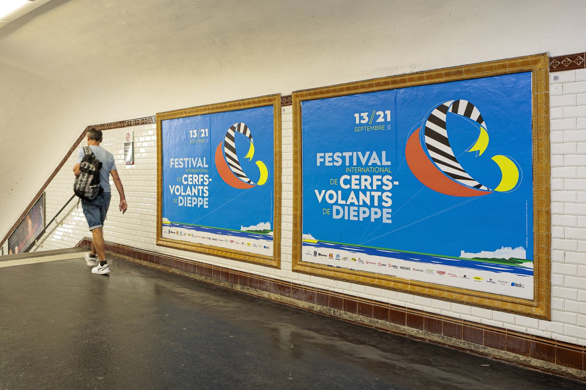 Ville de Dieppe (@dieppefr) on Twitter photo Le visuel du festival de cerfs-volants de #Dieppe qui aura lieu du 13 au 21 septembre s'affiche dans le métro parisien 😎 ! De Paris et d'ailleurs, on vous attend nombreux sur notre front de mer 🪁. Le visuel du festival de cerfs-volants de #Dieppe qui aura lieu du 13 au 21 septembre s'affiche dans le métro parisien 😎 ! De Paris et d'ailleurs, on vous attend nombreux sur notre front de mer 🪁.