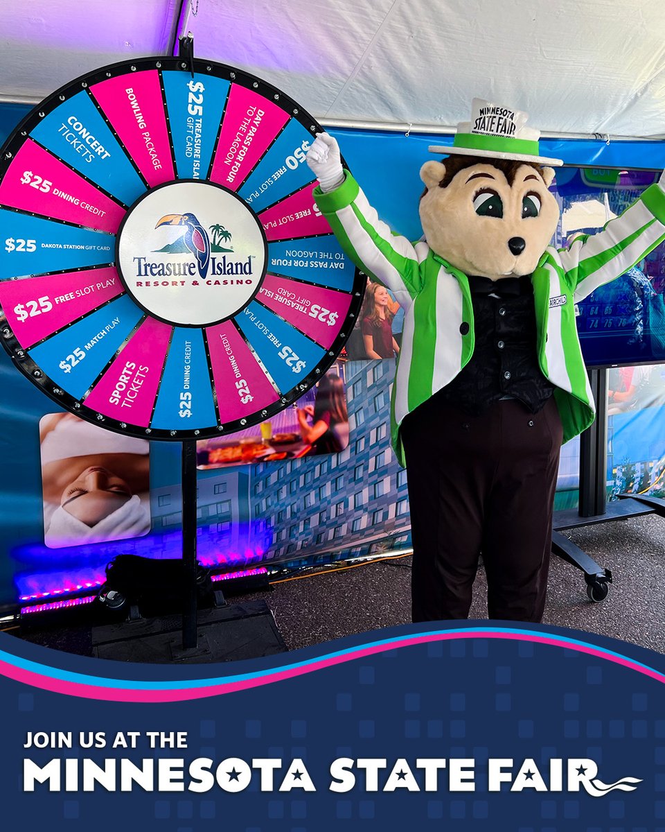 Join us at the <a href="/mnstatefair/">Minnesota State Fair</a> today! 🎡 Visit us at the corner of Wright Ave. &amp; Underwood St. to win prizes and play blackjack with <a href="/KendallMark_/">Kendall Mark</a>, <a href="/CoryCove/">Cory Cove</a>, <a href="/ChrisCarr102/">Chris Carr & Company</a>, <a href="/Hrbie14/">Kent Hrbek</a>, <a href="/daveryankdwb/">Dave Ryan</a>, <a href="/falenkdwb/">Falen</a>, <a href="/RealCasinoKing/">Casino King</a>, <a href="/TallestDJ/">Adam West Radio</a>, <a href="/DezKS95/">Dez KS95</a> &amp; <a href="/CriscoRadio/">CriscoRadio</a>!