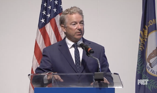 Speaking to <a href="/GLIchamber/">Greater Louisville Inc. - Your Metro Chamber</a> this week, Sen. Rand Paul said tariff uncertainties is the biggest concern he's hearing from Kentucky business leaders. ow.ly/4VAF50WNjgJ
