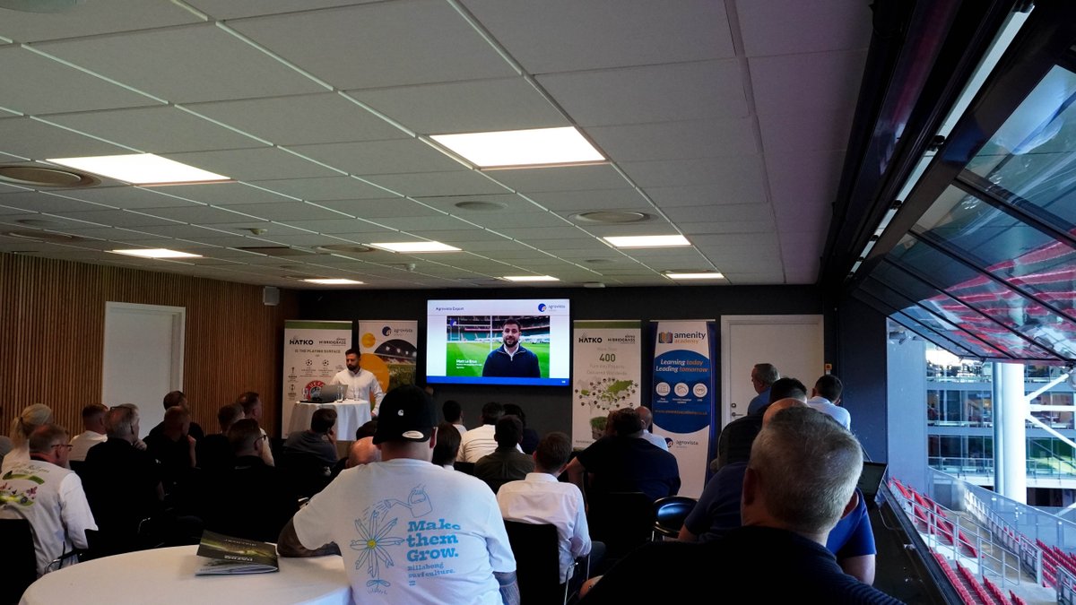 TurfBusiness's tweet image. Last week we had the pleasure of joining @AgrovistaUK and @Hatkosport at Parken Stadium to find out more about sustainable turf care, hybrid grass technology, and innovative data- driven surface solutions. Keep your eyes on our page to find out more about what we learnt!