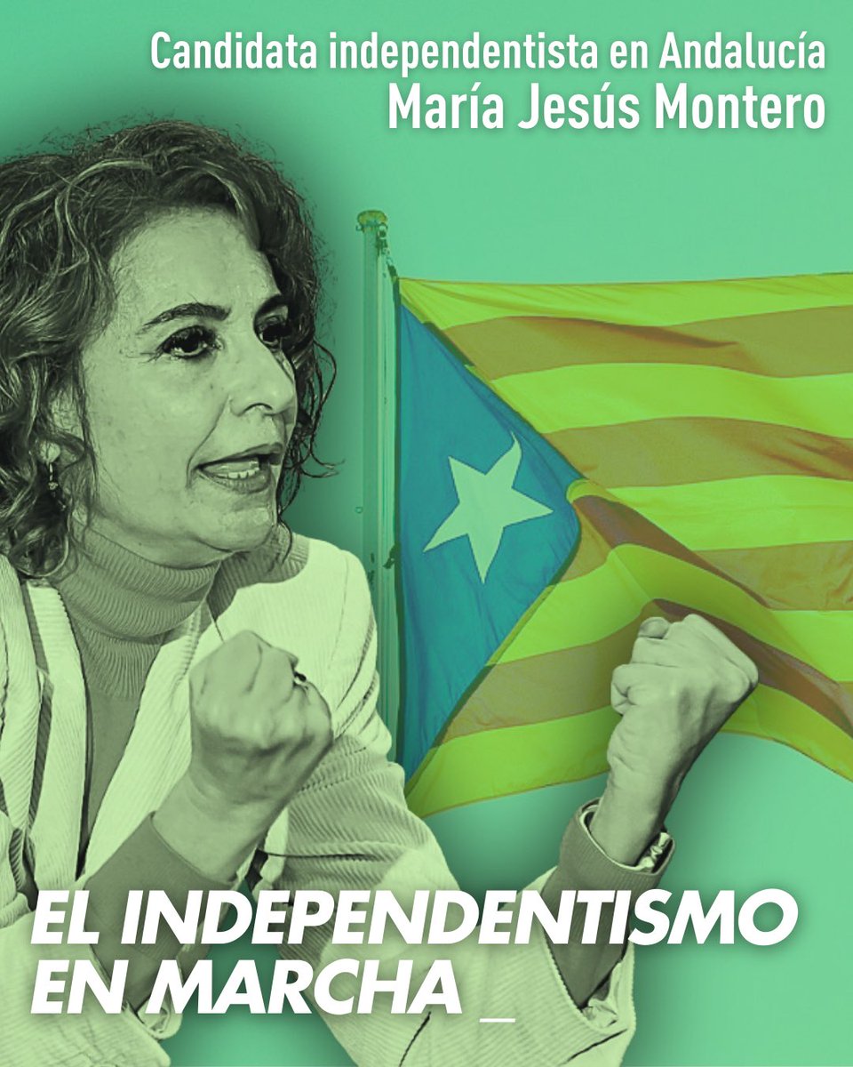 María Jesús Montero.
Candidata independentista en Andalucía.

#IndependentismoEnMarcha_ 

ppandalucia.es/infrafinanciac…
