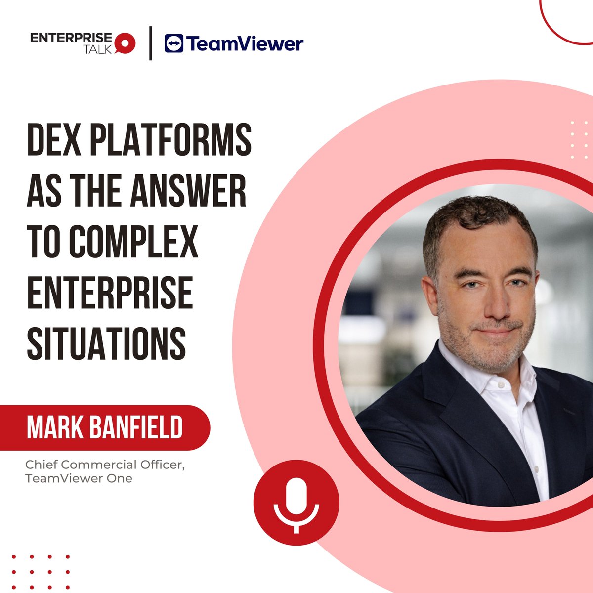 Enterprise_Talk's tweet image. Managing thousands of employees &amp;amp; devices doesn’t have to be chaotic. 🎙️
Mark Banfield, CCO @TeamViewer, shares how DEX platforms simplify ops, boost security &amp;amp; deliver seamless digital experiences.
▶️ Watch: youtu.be/XY912ZH7blE
#DEX #DigitalEmployeeExperience #Podcast