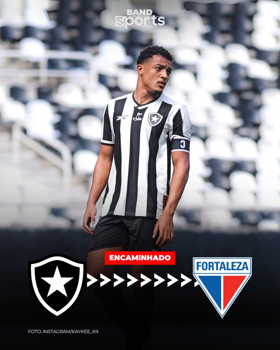 bandsports's tweet photo. EMPRÉSTIMO ENCAMINHADO! ✅ O atacante de 19 anos Kayke, revelado pelo Botafogo, deve reforçar o Leão nesta temporada por pedido de Renato Paiva, ex-técnico alvinegro.
#BandSports #Botafogo #Fortaleza #Kayke #MercadoDaBola https://t.co/e9sAlLsRnW