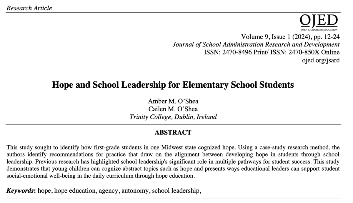 JSARD_'s tweet photo. From the archives:

"Hope and School Leadership for Elementary School Students"

🔗 https://t.co/tKH6vXmmQ4

#OpenAccess #SchoolLeadership https://t.co/Cfu8k7C76F