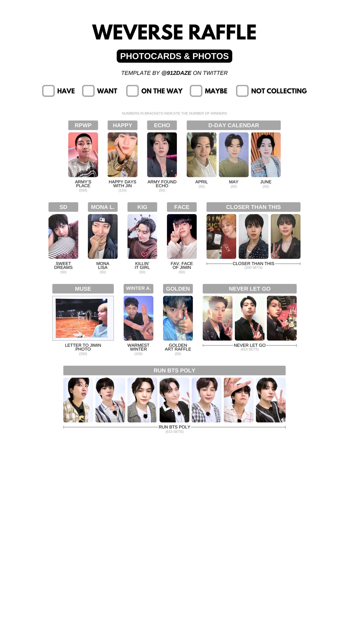 ジョングク RUN BTS POLY weverse 当選 フォトカード トレカ ジョングク RUN BTS POLY weverse 当選 フォトカード トレカ