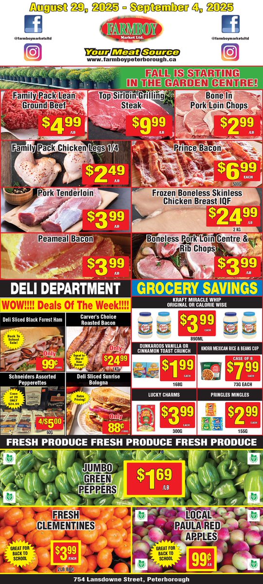 FarmboyMarkets's tweet photo. Weekly Flyer August 29 - September 4, 2025 https://t.co/ZFRkY6vbbu