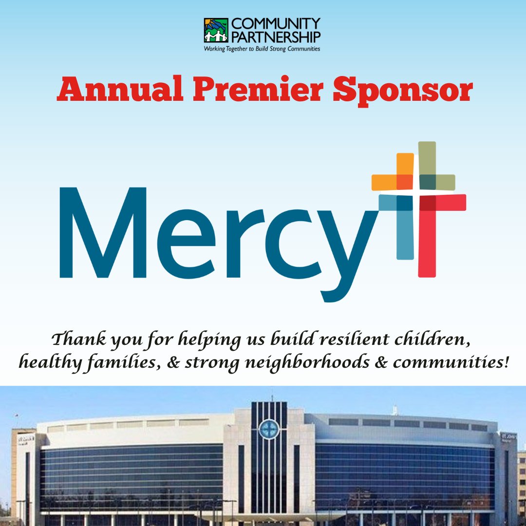 🌟 Huge thanks to Mercy Hospital Springfield for being our Annual Premier Sponsor!  Your support helps us build resilient children, healthy families, and strong neighborhoods &amp; communities. 

Here's to making an even greater impact together! 💛🙌 
#CPOzarks #SponsorshipThanks
