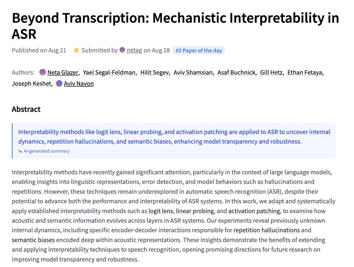 Beyond Transcription

Mechanistic Interpretability in ASR
