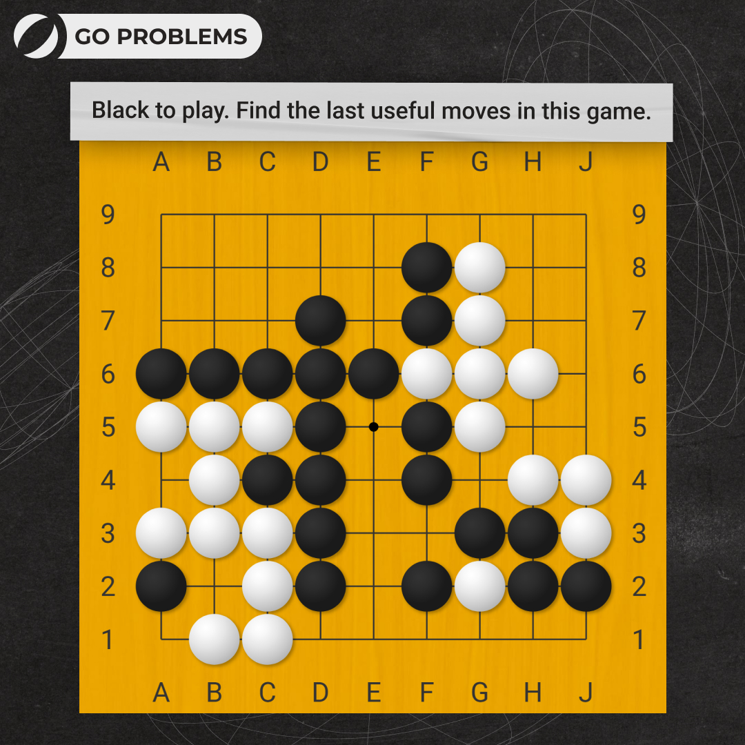 GoMagicOfficial's tweet image. Black to play. Find the last useful moves in this game. 🤓
Share your solution in the comments!

The second picture shows the solution to the previous problem.

🌲 More Go problems: gomagic.org/go-problems/

#gogame #baduk #goproblems #boardgame #endgame #yose