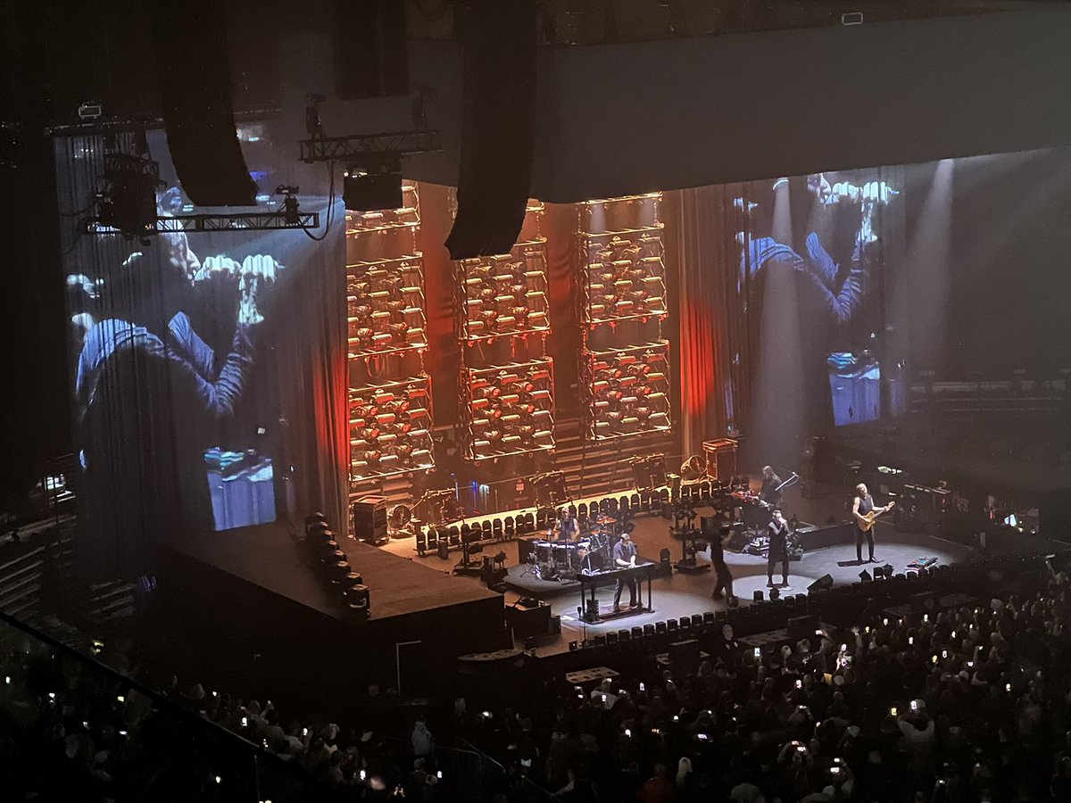NIN last night. We were *up above it*, but still a great show with visuals these pictures definitely don’t do justice.