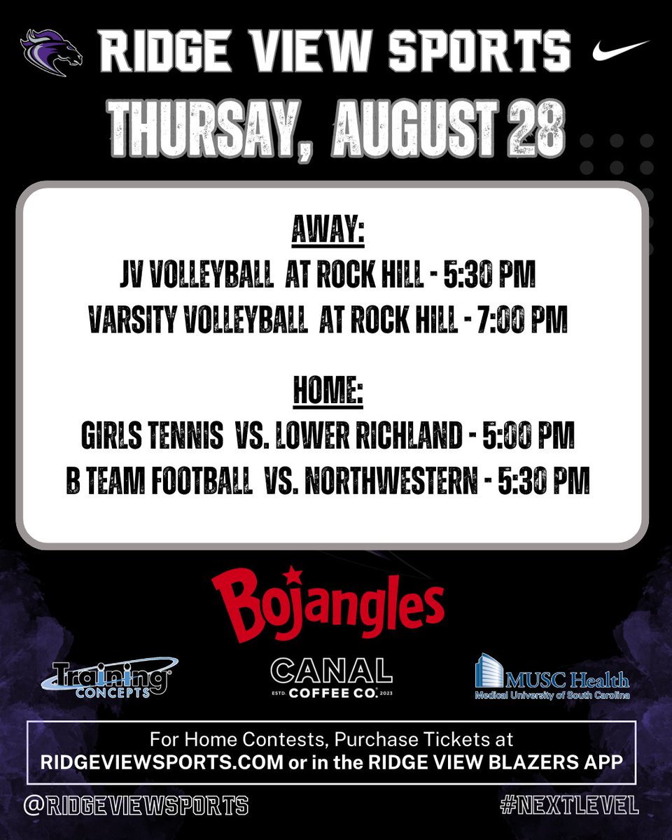 UPDATED:  Today in <a href="/RidgeViewSports/">Ridge View Sports</a>!  

#NextLevel