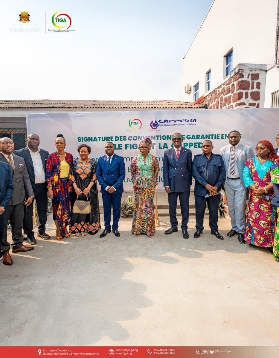 FigaCg's tweet image. Signature FIGA – CAPPED à Brazzaville en présence de la Ministre des PMEA.
Deux dispositifs : garantie individuelle et garantie de portefeuille KOLISA.
Objectif : promouvoir l’inclusion financière et multiplier les mécanismes de financement par la garantie du FIGA.
#FIGA #CAPPED