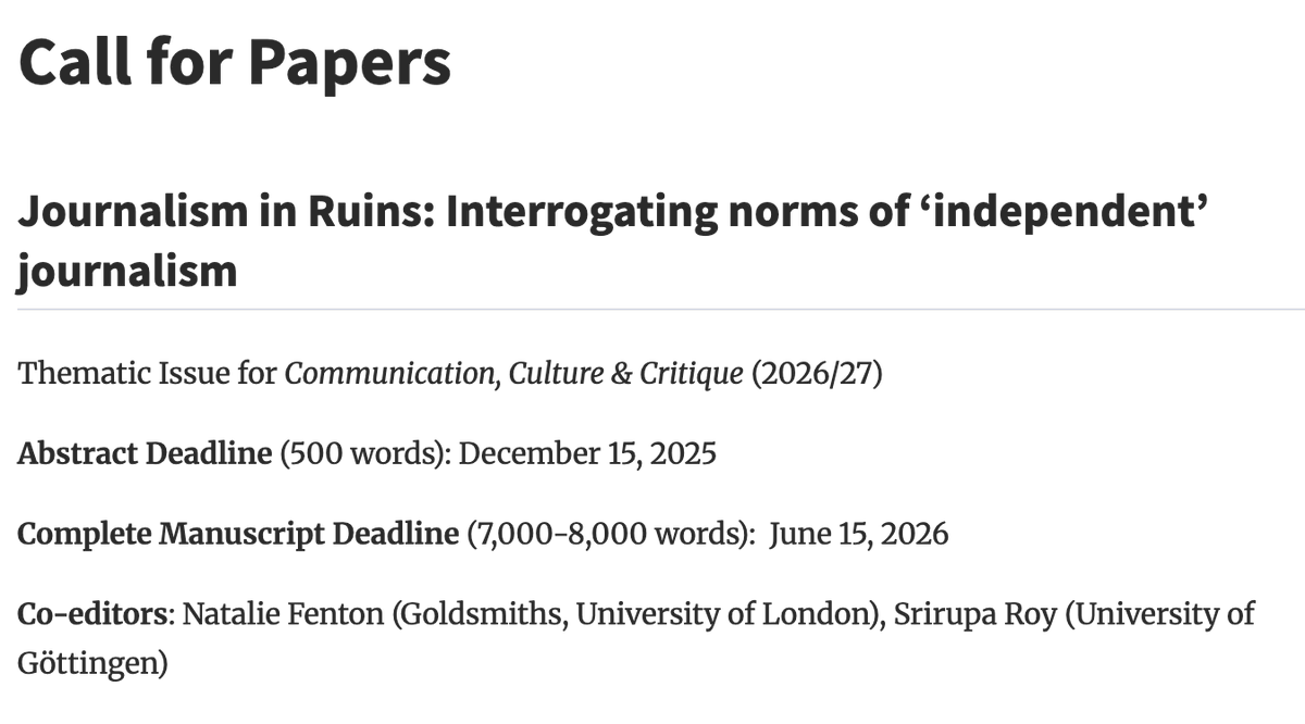 Communication, Culture & Critique tweet media