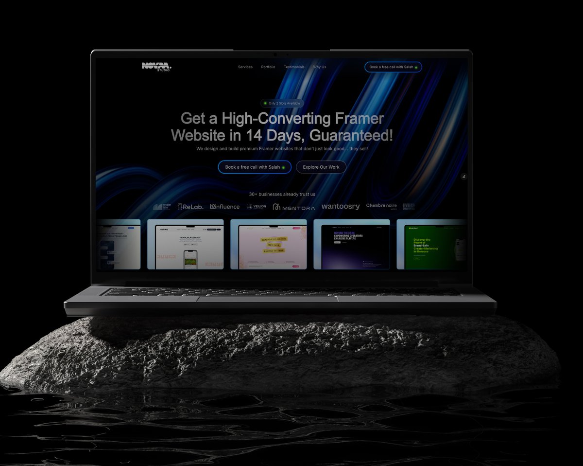 I kept chasing perfect.
Perfect layouts. Perfect visuals. Perfect words.
Result? My site never launched.

Tomorrow, I’m launching Novaa.studio 🚀
Framer websites that convert... in 14 days or less.