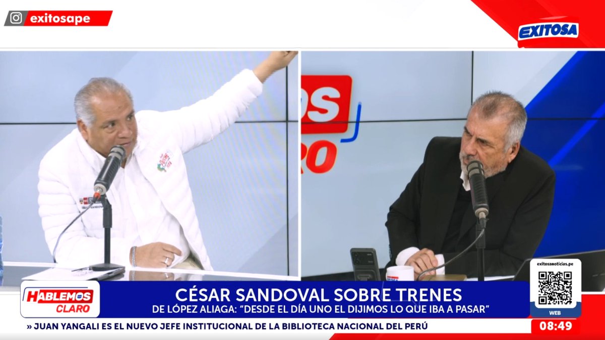 🔴🔵#AHORA | El ministro de Transportes y Comunicaciones, César Sandoval: "Nosotros vamos a poner en marcha nuestro proyecto de trenes de cercanía modernos, que incluye Lima-Chosica (…) No serán trenes de 40 años que son descartados de Estados Unidos" 

📻 95.5 FM 
📡 6.1 señal