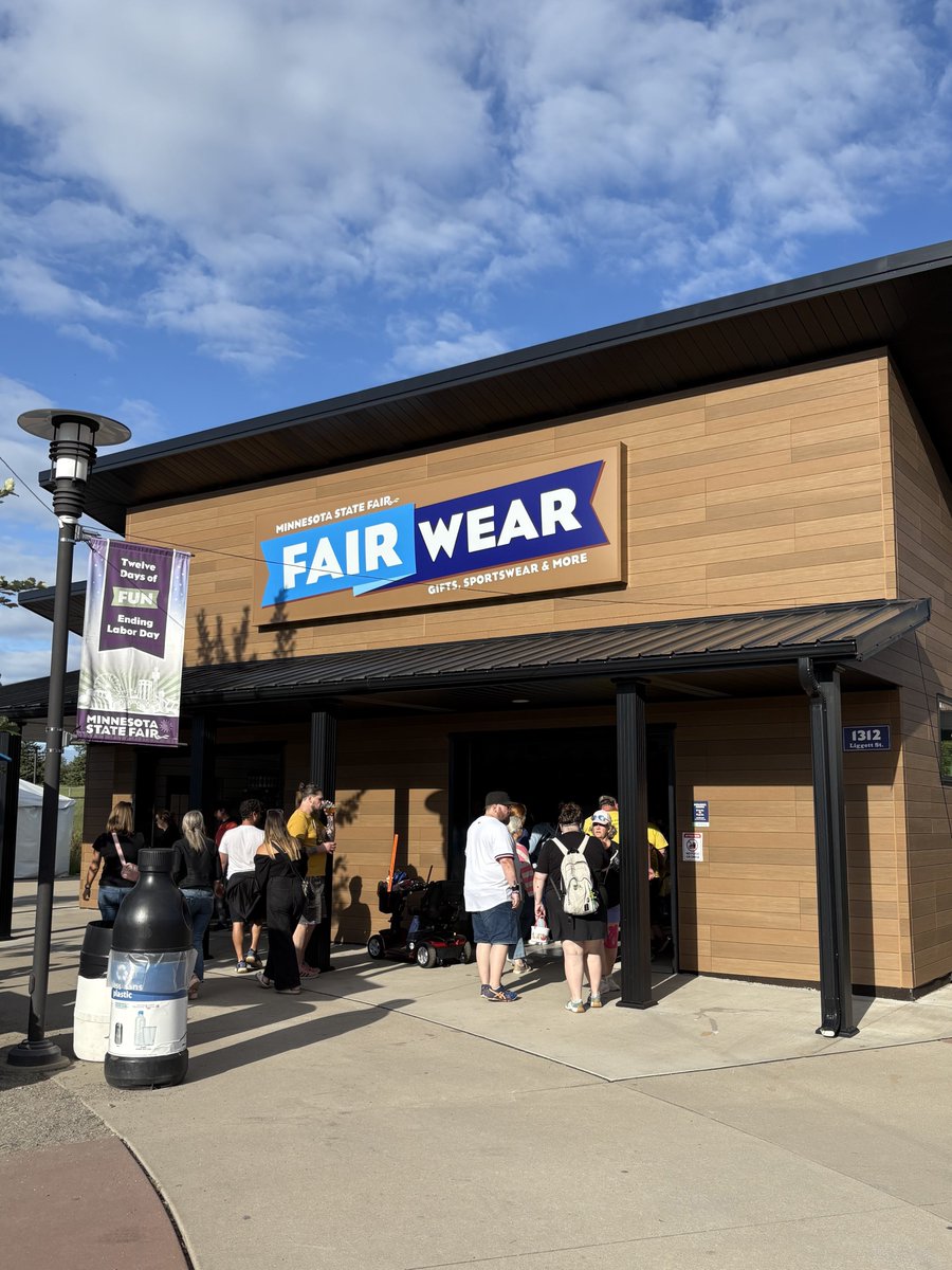 Signature_MN's tweet photo. The sun is shinning at the @mnstatefair today! ☀️ Stop by one of our three stores and grab state fair-exclusive merch! https://t.co/kKhiB2miha