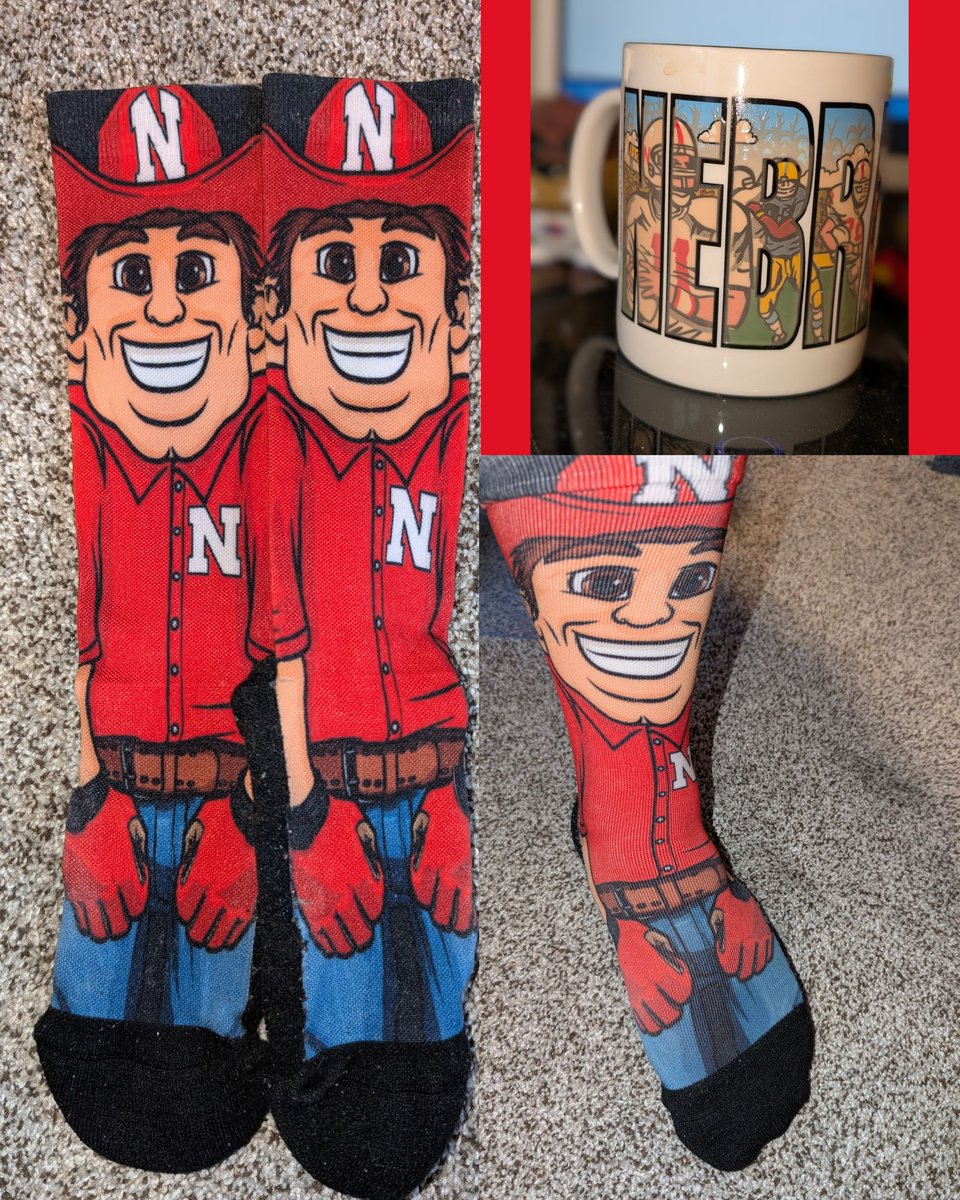 MCT_79's tweet image. #FunSockFriday #SpecialGameDayEdition #Huskers #GBR