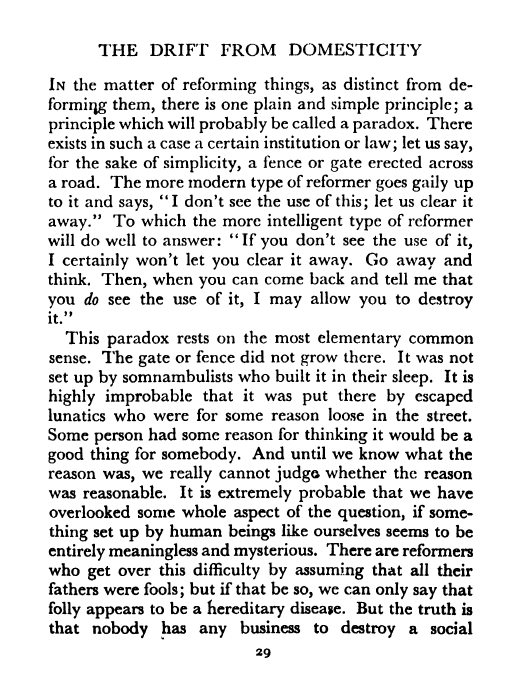 ladrondesabado's tweet image. Recién leía unos ensayos de Chesterton y me encontré con esto que describe a la perfección todo lo que que quiere destruir en este país el hijo de remil putas de Sturzenegger. Les comparto el comienzo del ensayo en inglés y —para los bosteros— una traducción que encontré por ahí: