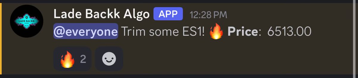 LadeBackkAlgo's tweet image. We added an $ES_F trade ideas bot along with our $SPY version, both absolutely killing it today 🎯