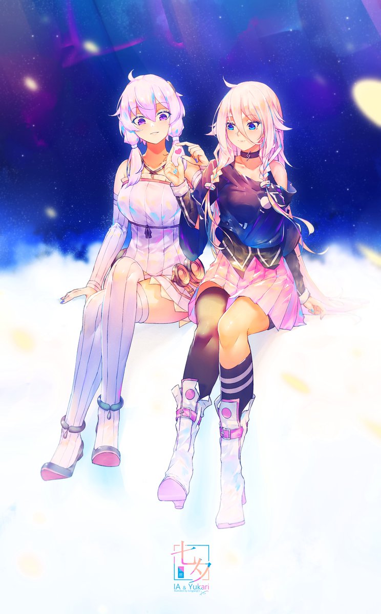 IA ·  結月ゆかり | 夜とあなたの雲上——🌌✨💖

（投稿のタイミングはちょうど中国の旧暦の七夕で、伝統的なバレンタインデーの一日に皆さんが幸せでありますように。おやすみ——🖌️☺️）

#IA #イア #VOCALOID #結月ゆかり #イラスト #illustration