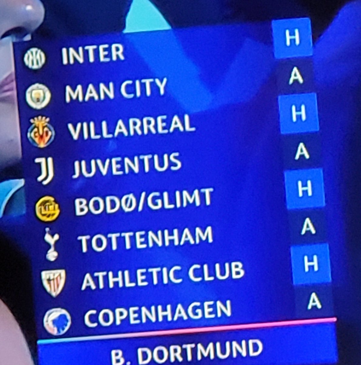 Was sagen wir?
#BVB #ChampionsLeague